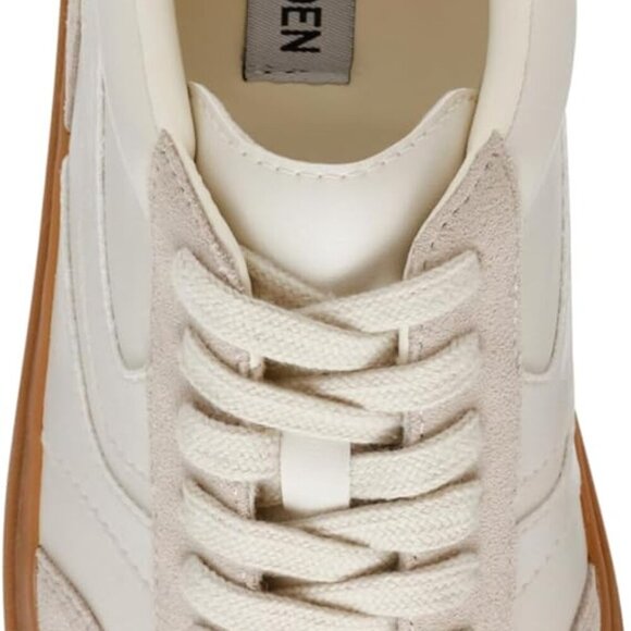 Women's Sneaker Suede Leather 7.5 Bone Multi Lace-up Casual Athletic - Picture 5 of 7